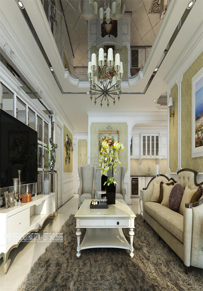  Thiết kế nội thất phòng khách chung cư Imperia Garden - Chị Nga